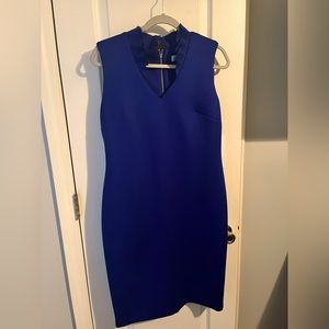 Blue Calvin Klein Ruffle Dress